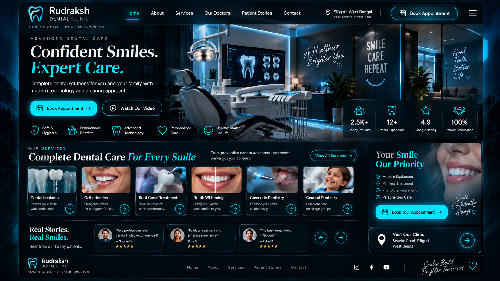 Dental Clinic Healthcare Website