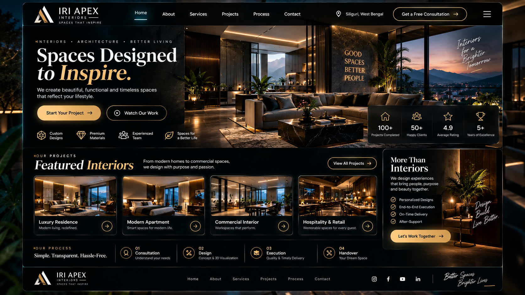 IRI Apex Interior Design Website
