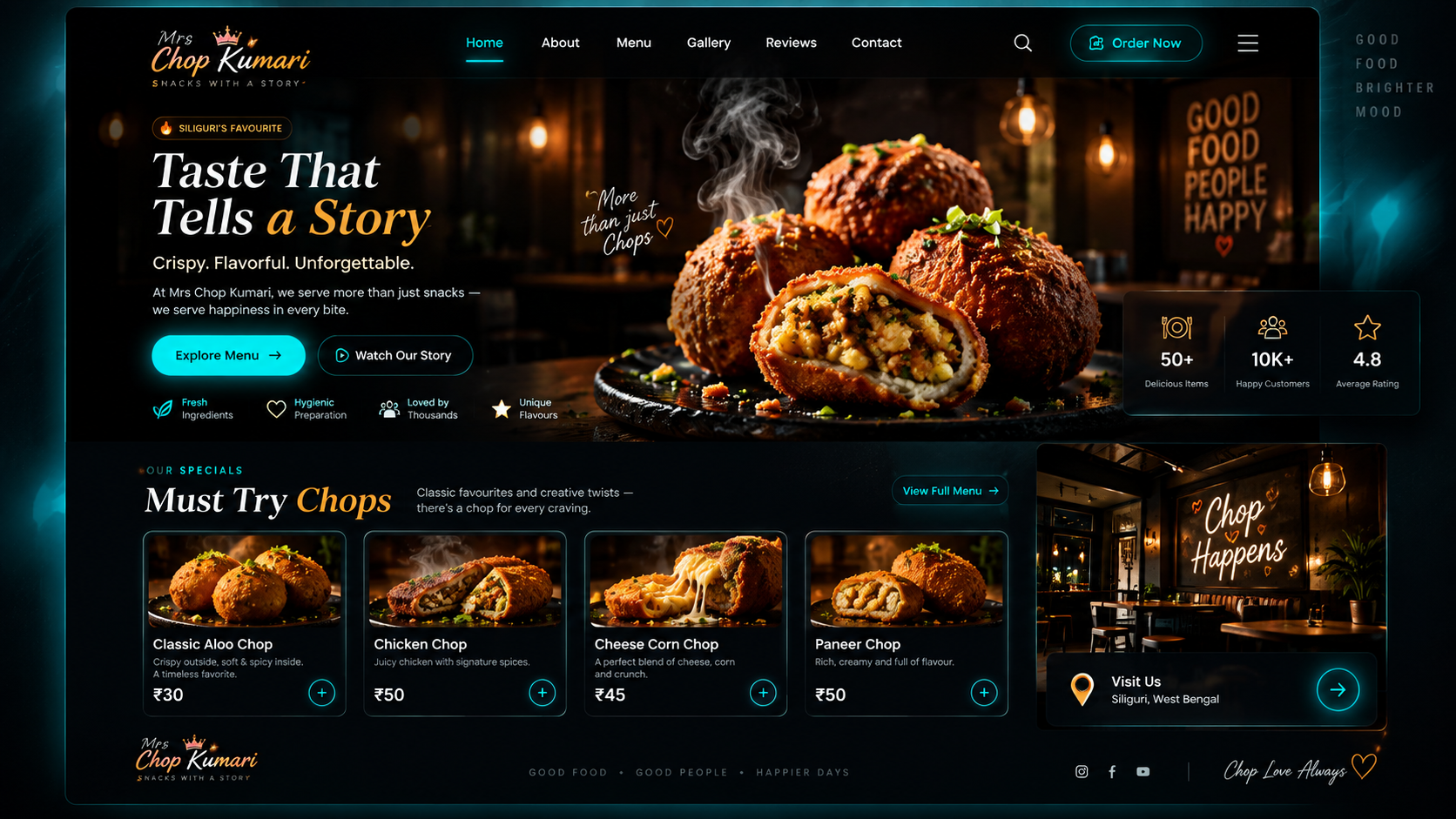 Mrs Chop Kumari Restaurant Website